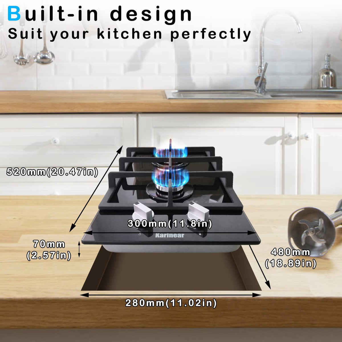 2 Burner Propane Gas Cooktop J358074