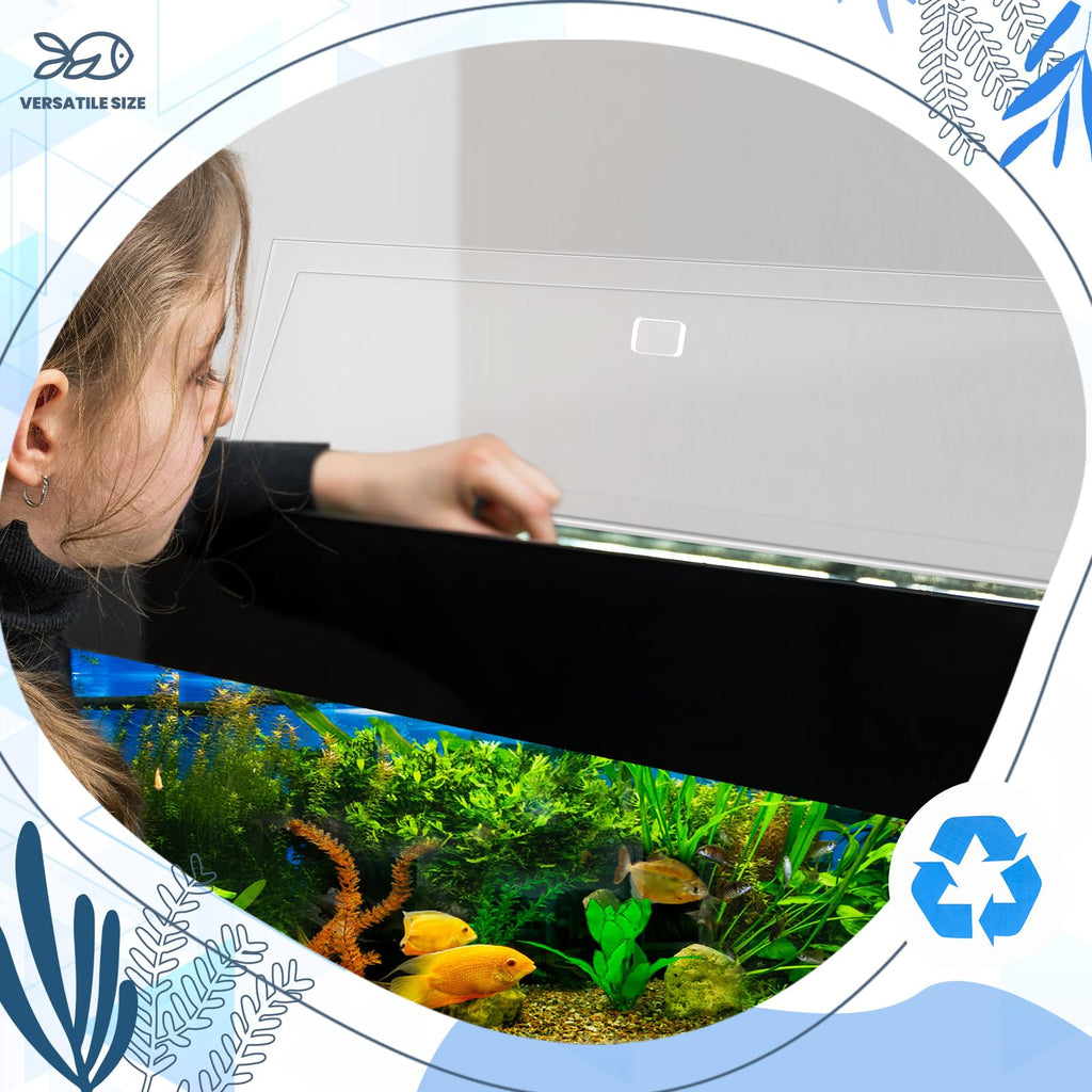 Clear Acrylic Aquarium Canopy Set 19.37 x 9.37 x 0.28 Inch R303