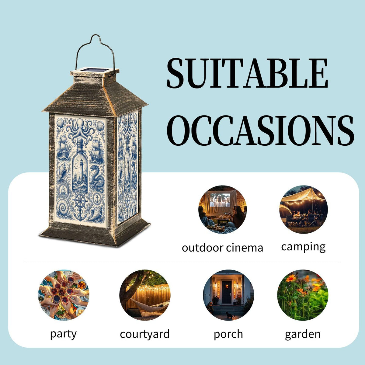 Waterproof LED Solar Hanging Lantern P193