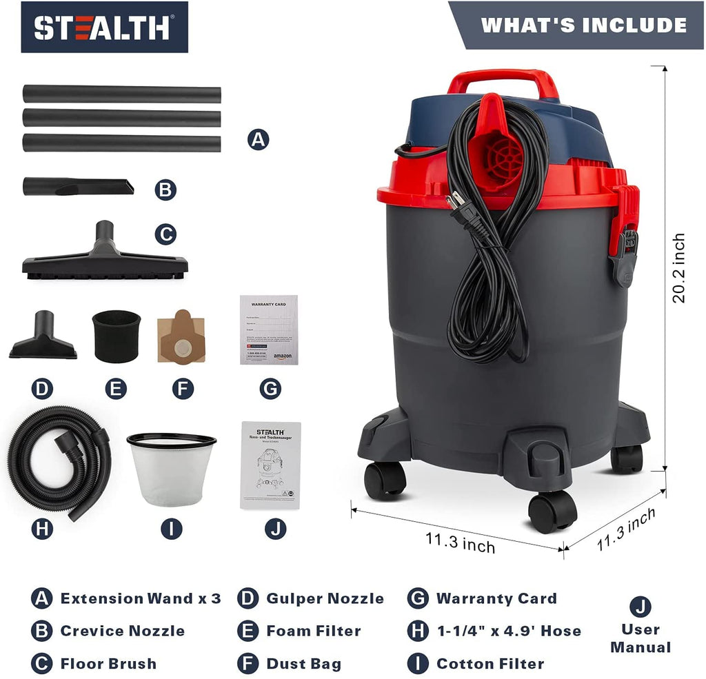 5 Gallon 5.5 Peak HP Wet/Dry Shop Vacuum with Blower S629309
