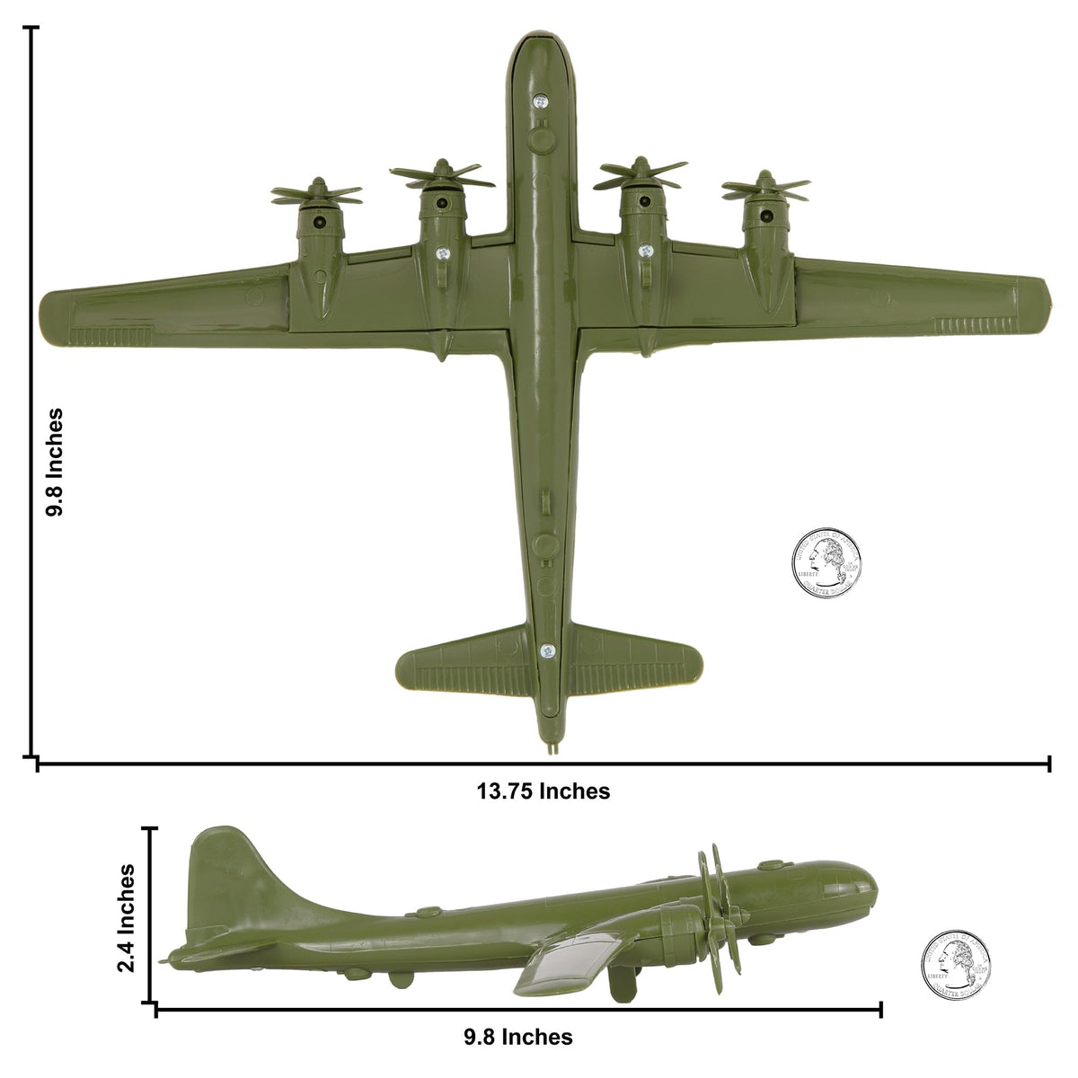 OD Green Plastic Bomber Plane Y85065