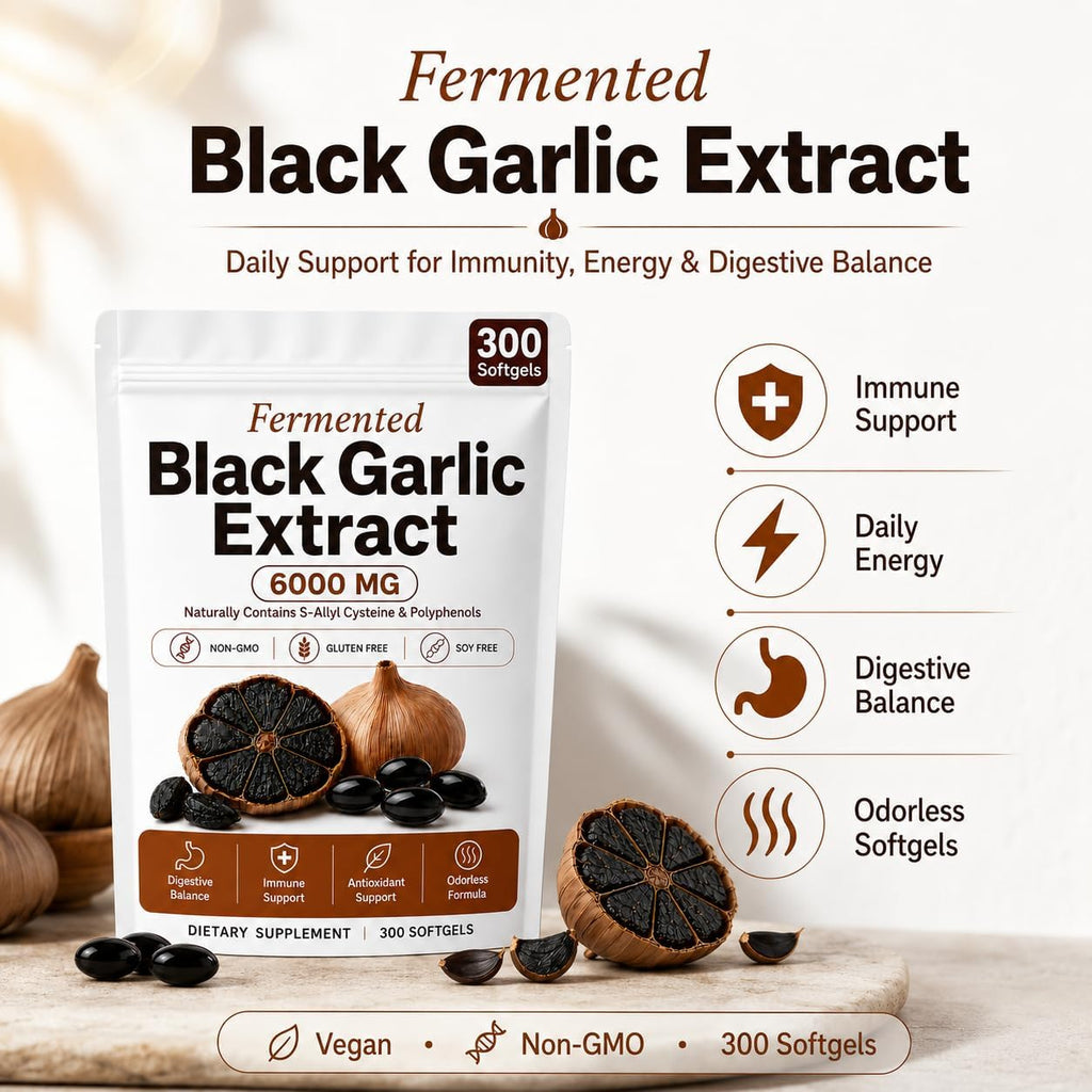 Black Garlic Extract Capsules 300 Softgels H45945