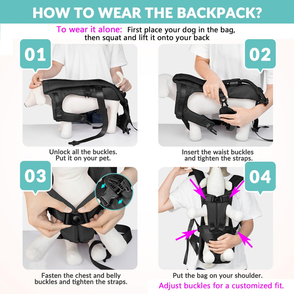 Adjustable Dog Backpack Carrier N3094