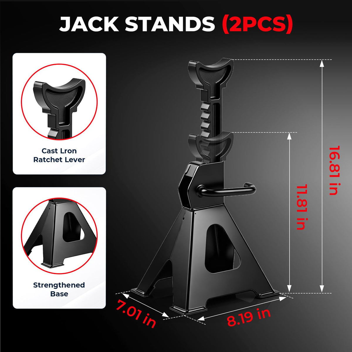 Heavy Duty Steel Hydraulic Floor Jack W69299