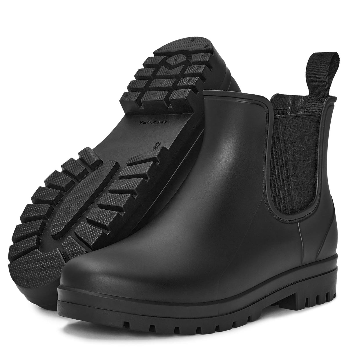 Short Waterproof Chelsea Ankle Rain Boots Q39418