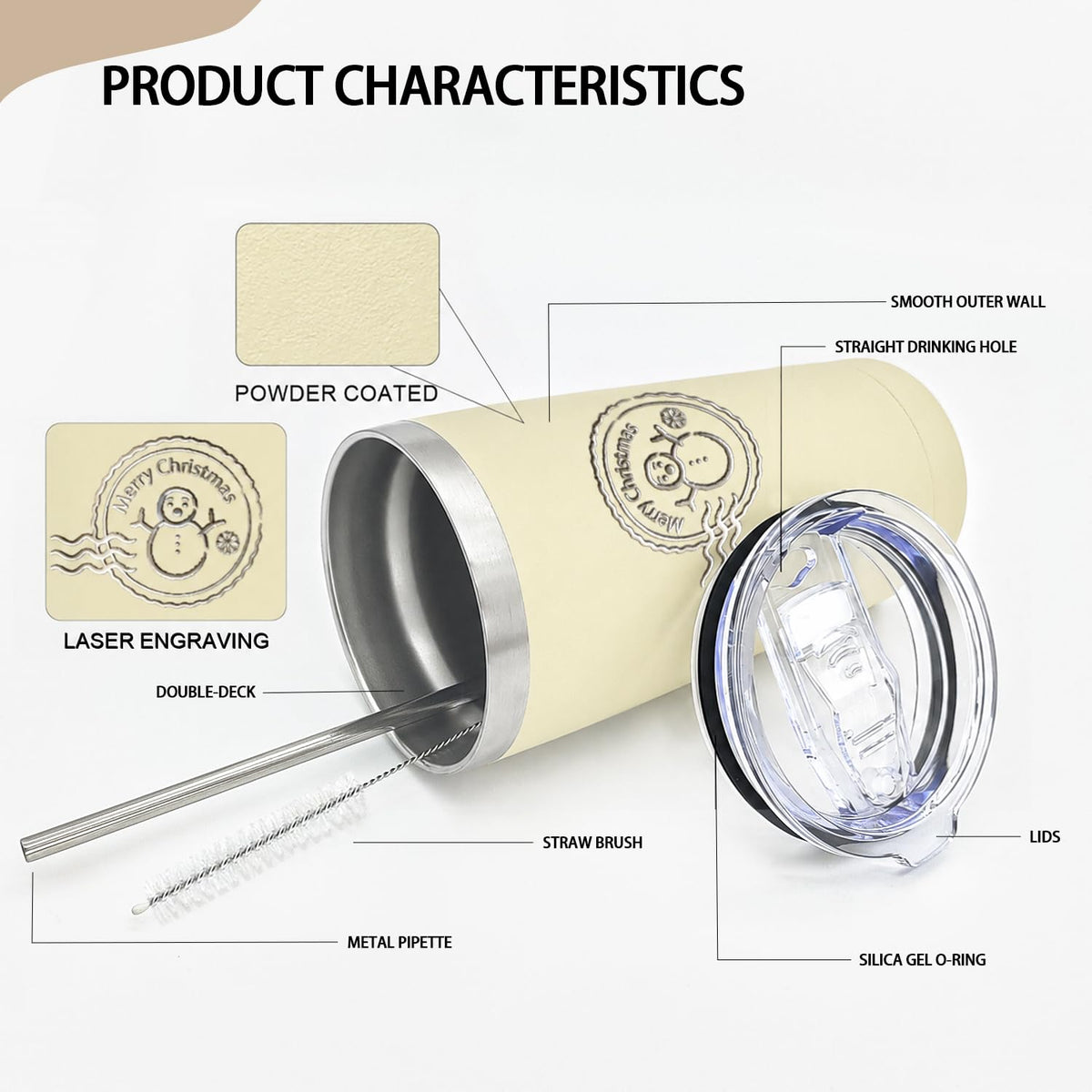 20 Pack Stainless Steel Vacuum Insulated Tumbler 20oz K768