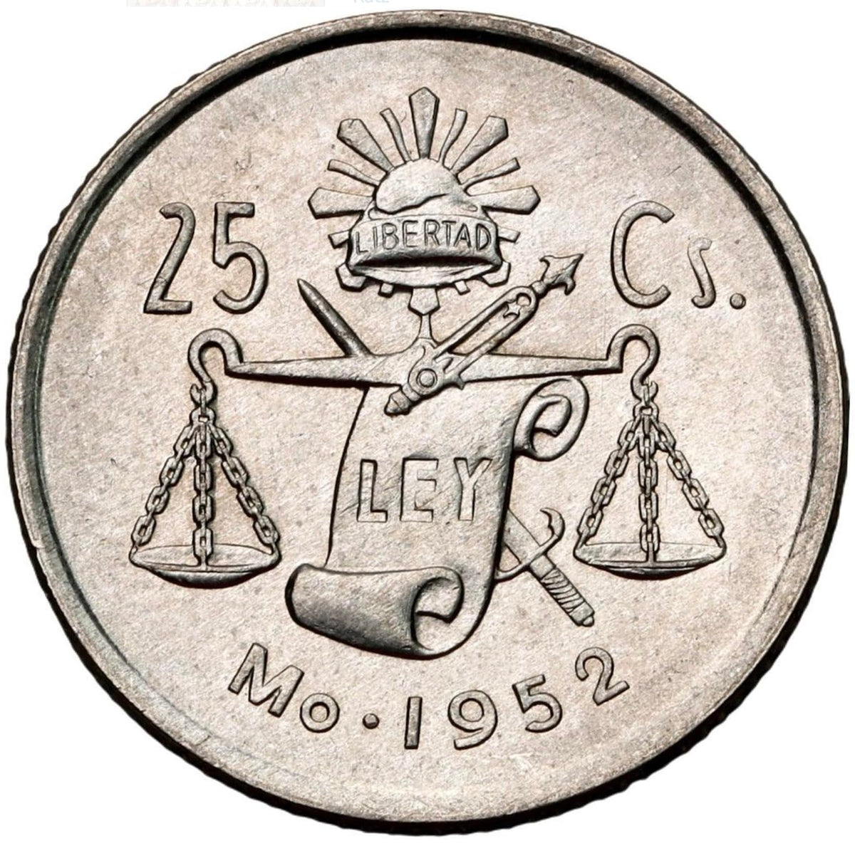 1950-1953 25 Centavos Silver Mexican Coin W527403