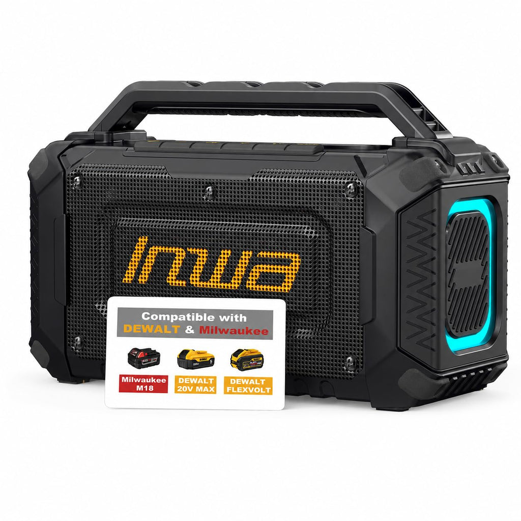 60W Portable Bluetooth Jobsite Speaker with RGB Lights C4596