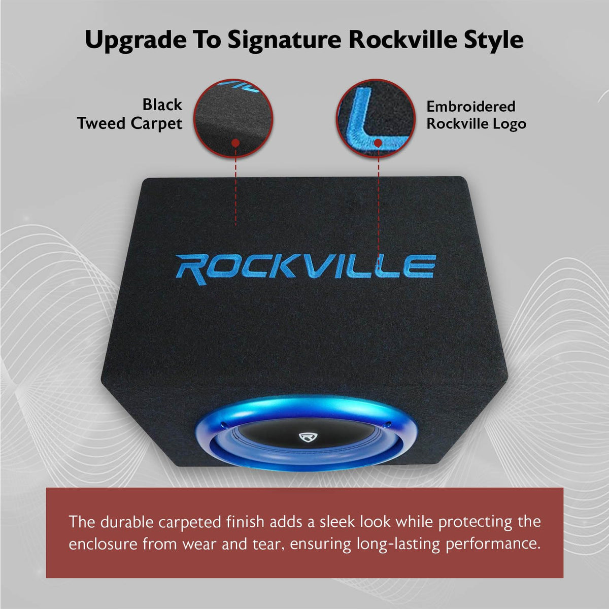 10" Active Powered Car Subwoofer with Enclosure W1633