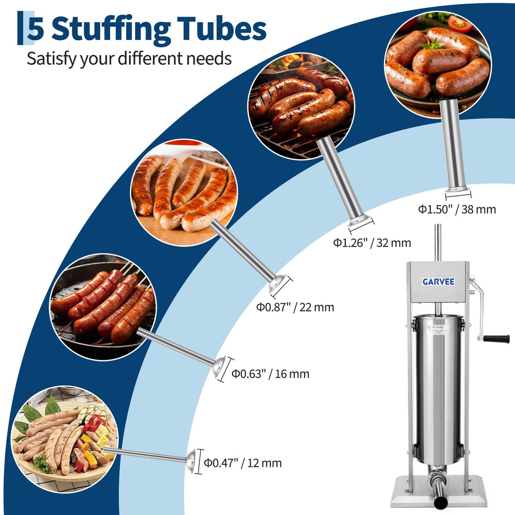 7 L 2-Speed Vertical Sausage Stuffer E6878