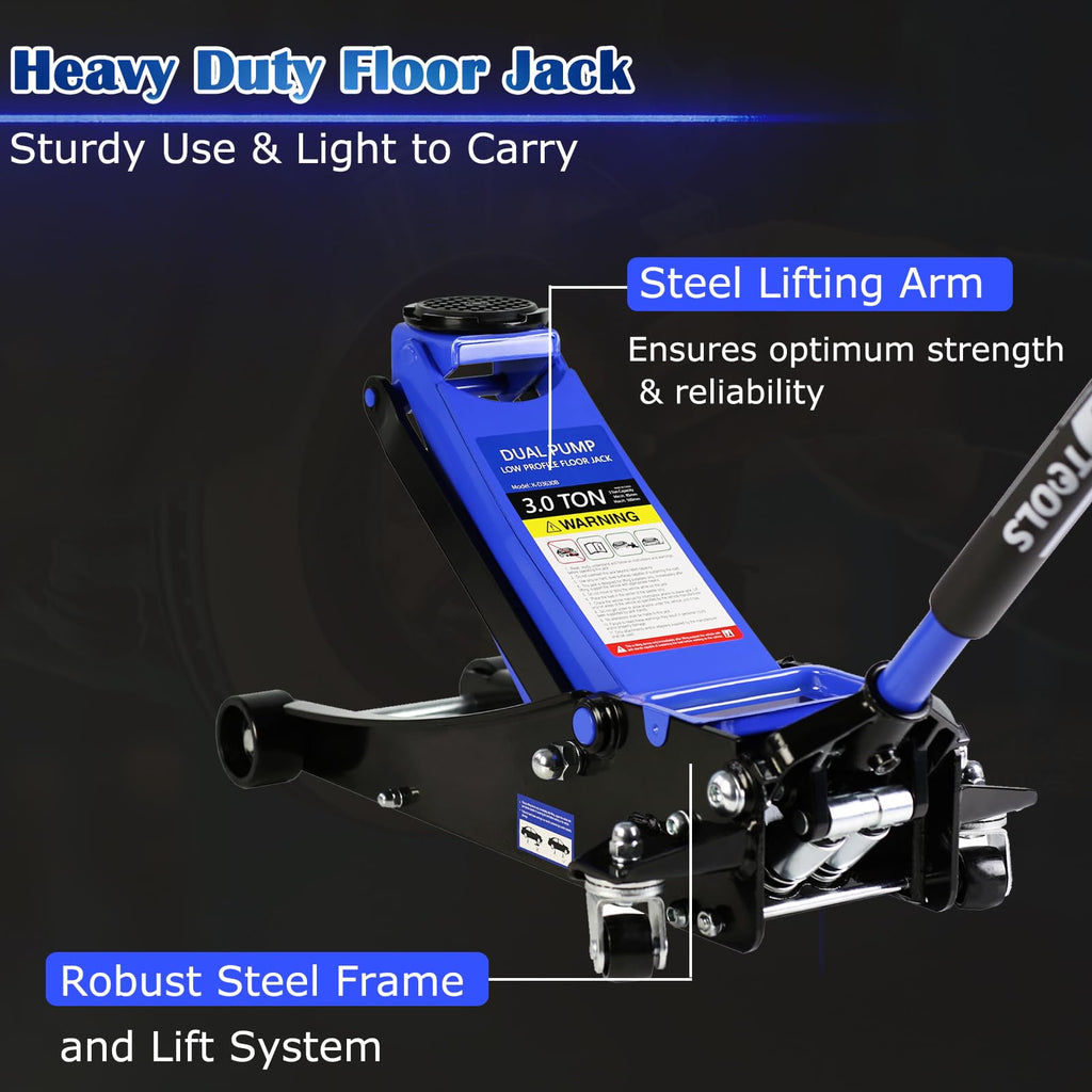 3 Ton Low Profile Hydraulic Steel Floor Jack Z583342