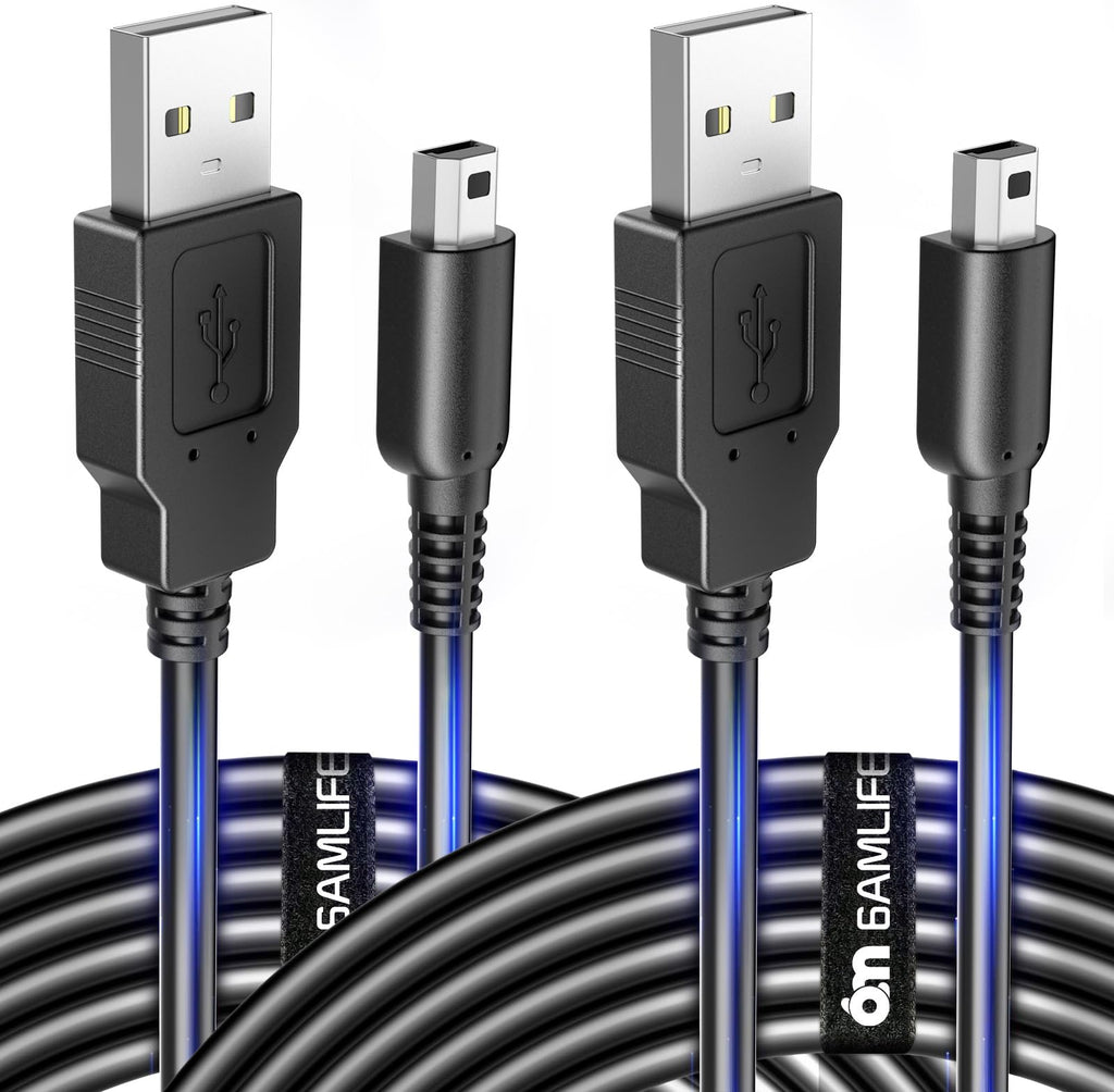 2 Pack 4FT USB Charging Cable for 3DS 2DS DSi Black I4226