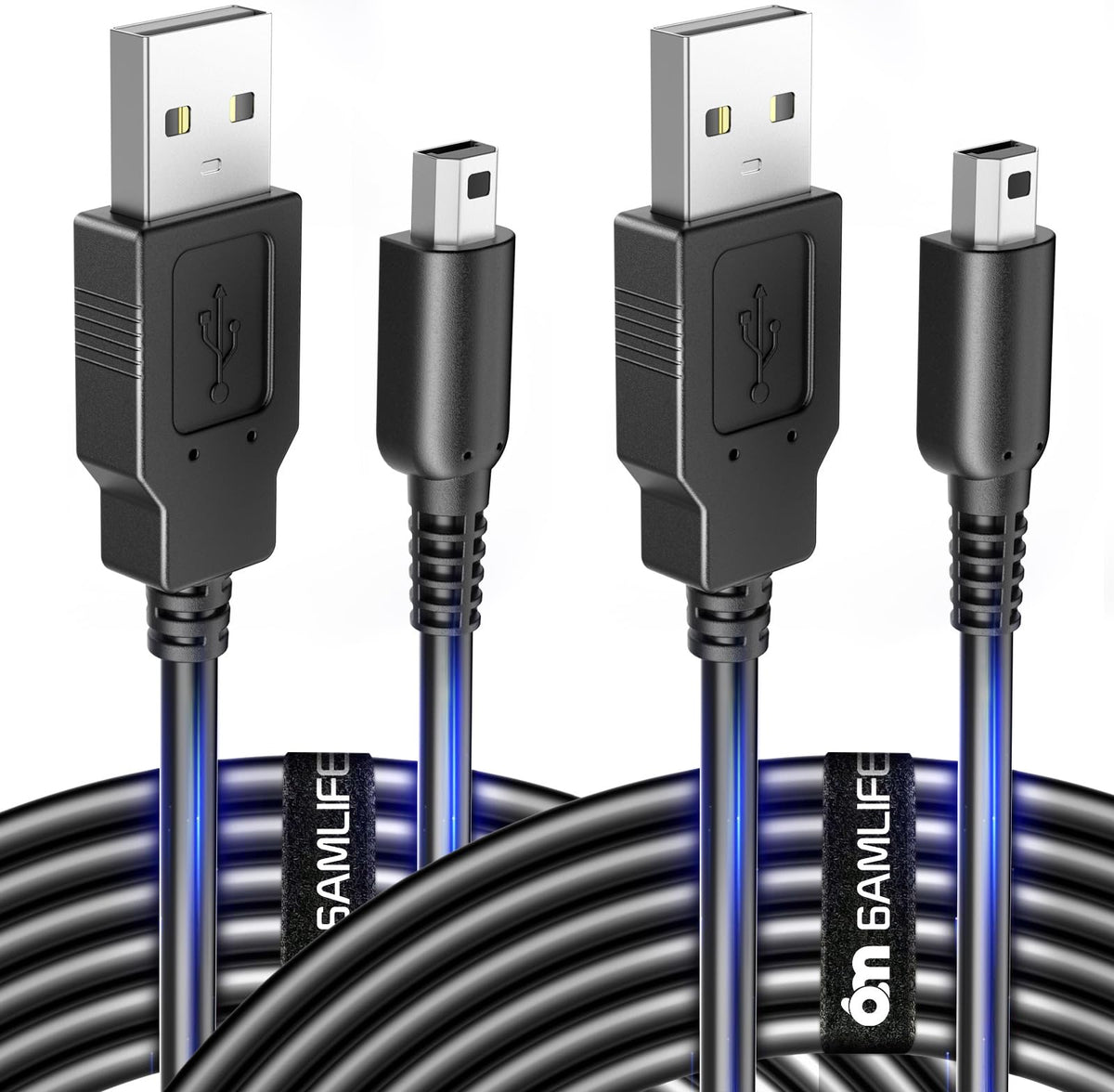 2 Pack 4FT USB Charging Cable for 3DS 2DS DSi Black I4226