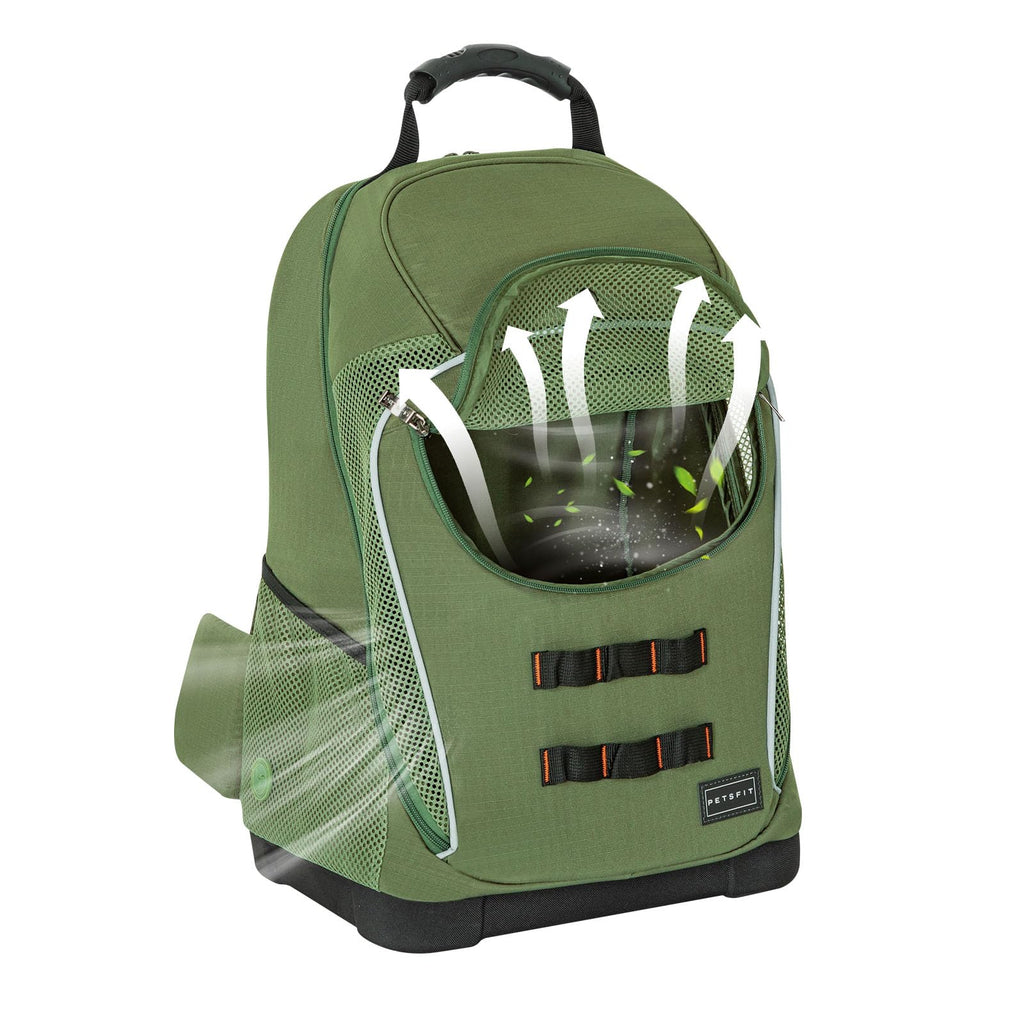 Green Pet Dog Carrier Backpack with Large Ventilations D439