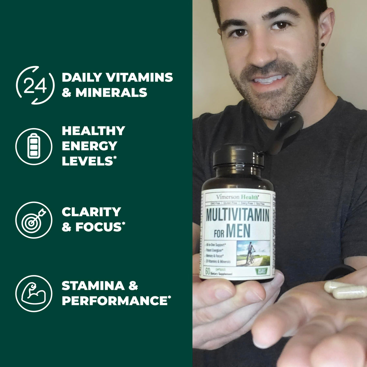 Glucosamine Chondroitin Turmeric MSM Men's Multivitamin Supplement Bundle I4983