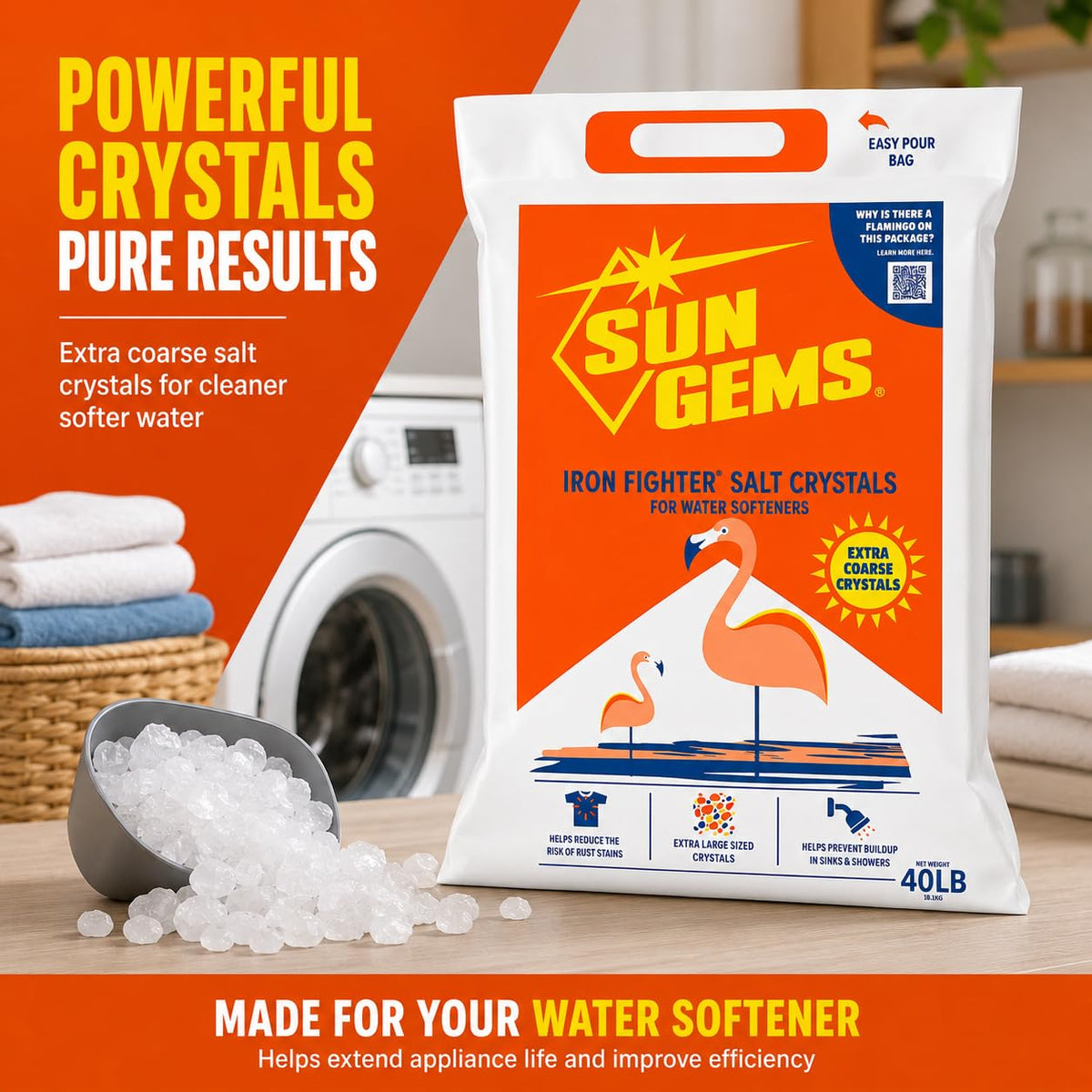 Water Softener Salt Crystals 40 lb 2 Pack P88327