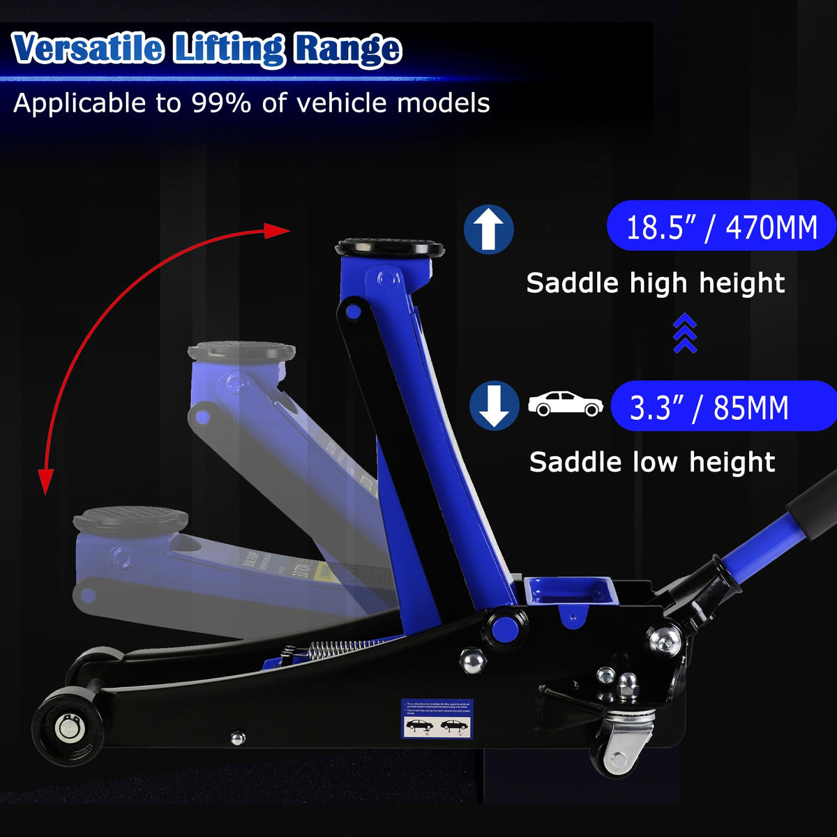 3 Ton Low Profile Hydraulic Steel Floor Jack Z583342