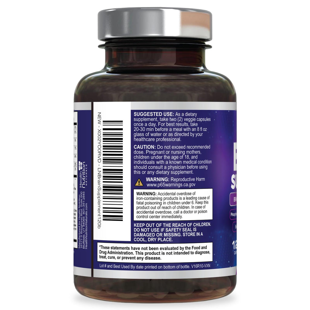 Brain Memory Supplement 120 Capsules V54470
