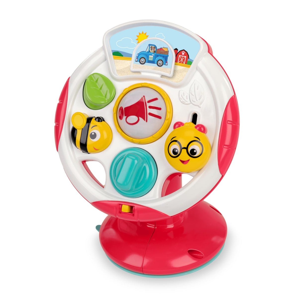 2 in 1 Compact Booster Feeding Seat with Musical Steering Wheel Toy Q119900
