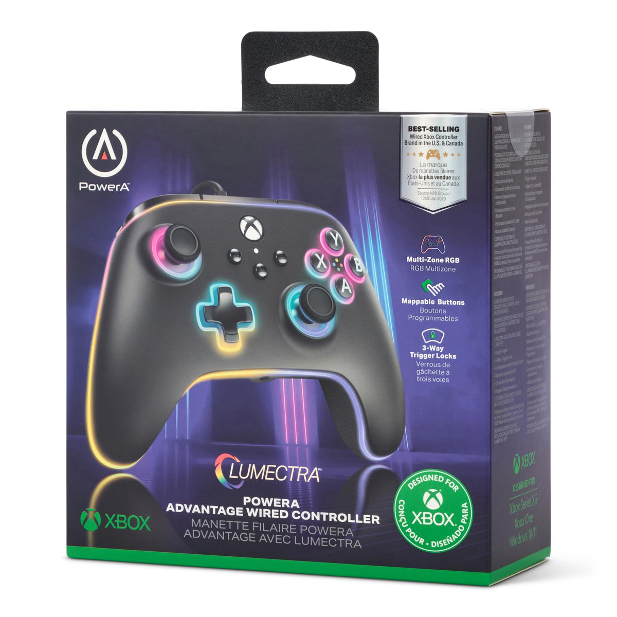 Black Wired Video Game Controller A4195