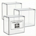 Clear Acrylic Display Boxes 3-Pack with Magnetic Lids J42329
