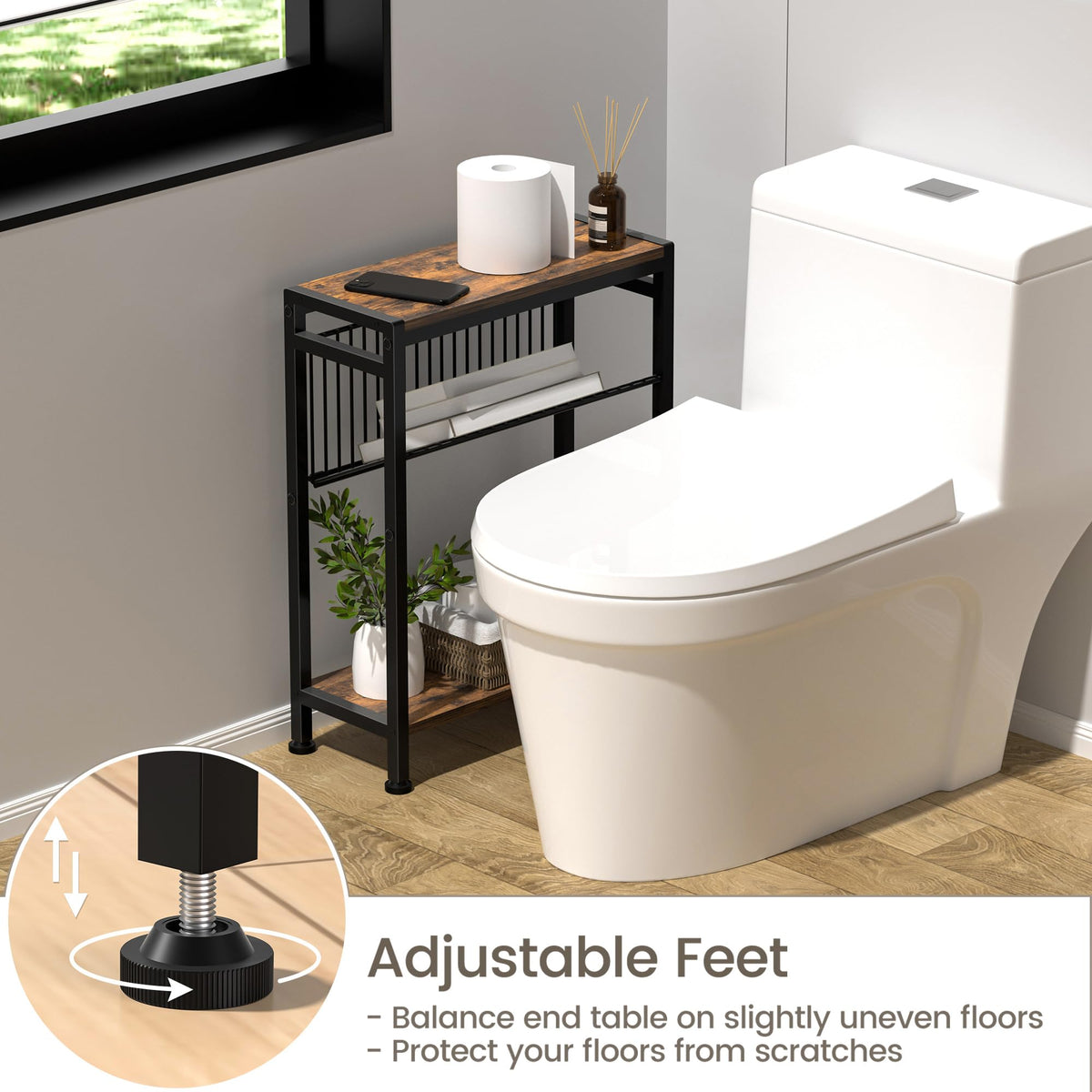 3-Tier Narrow Side Table Set of 2 B70180