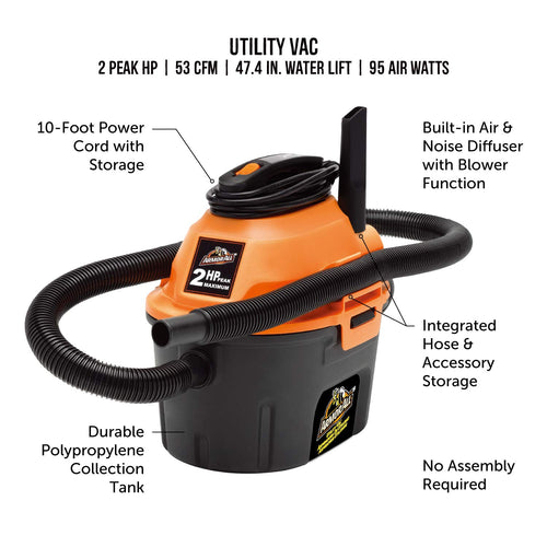 2.5 Gallon Wet/Dry Utility Shop Vacuum F847028