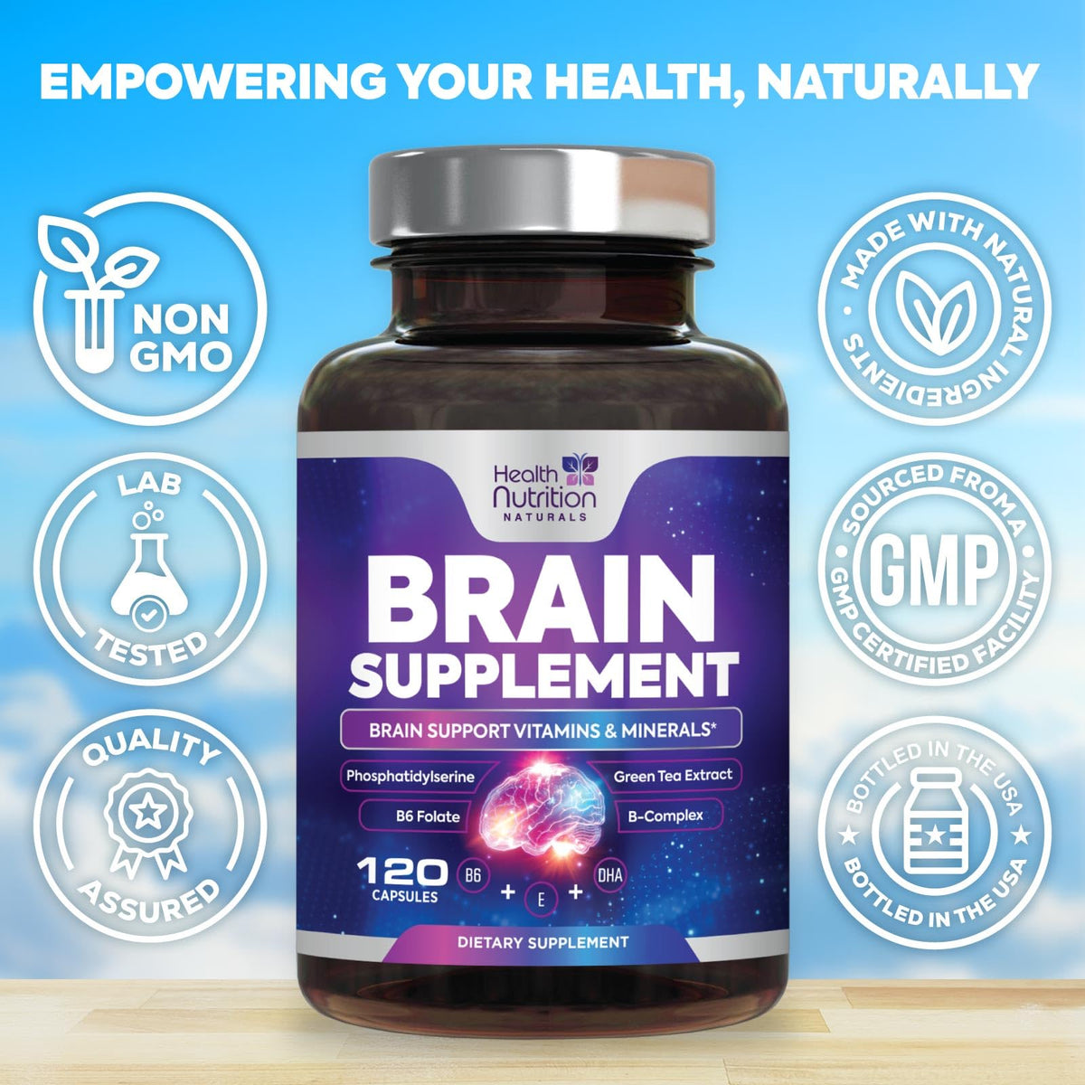 Brain Memory Supplement 120 Capsules V54470