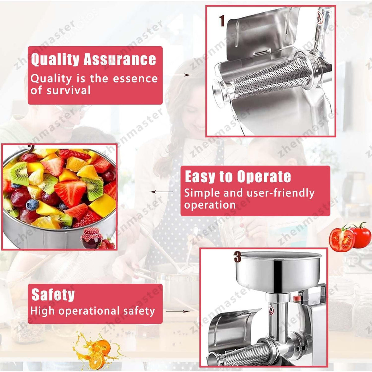 Electric Stainless Steel Tomato Strainer Y59298