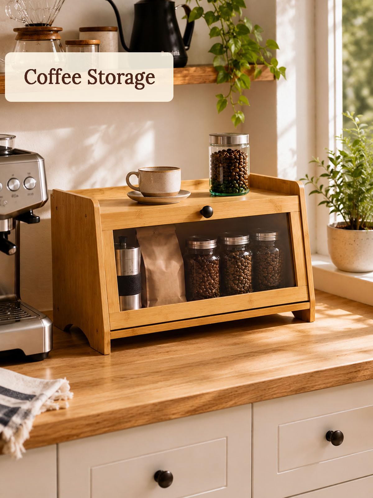 Bread Box with Top Shelf, 1 Tier A21488