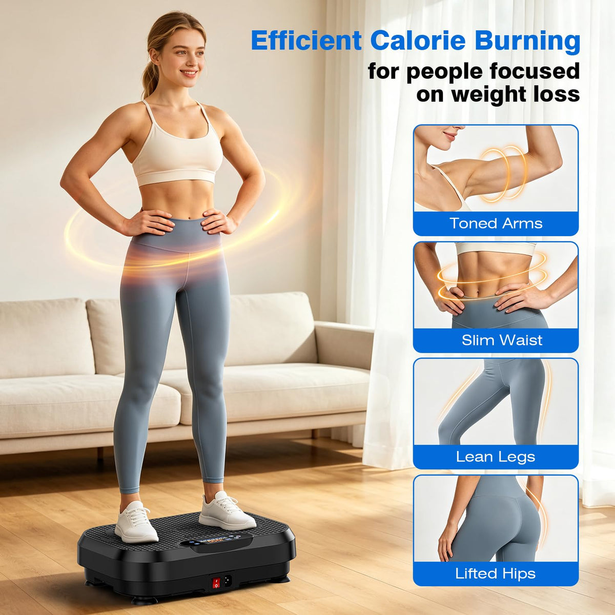 Vibration Plate Exercise Machine Black J2250