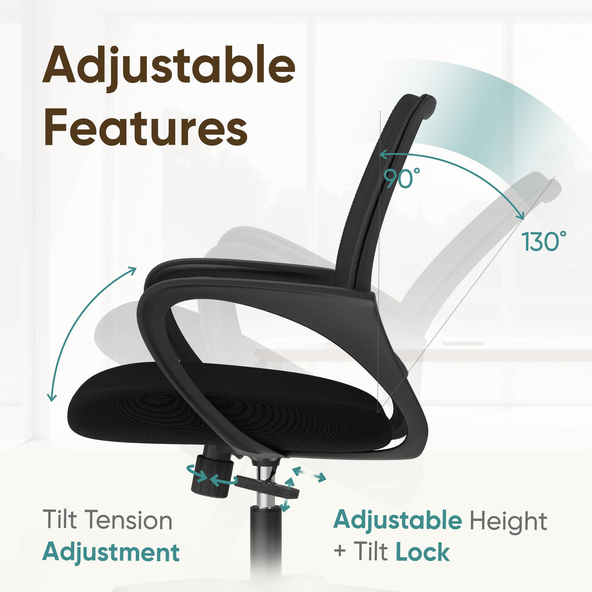Mid Back Ergonomic Mesh Office Chair Y5764