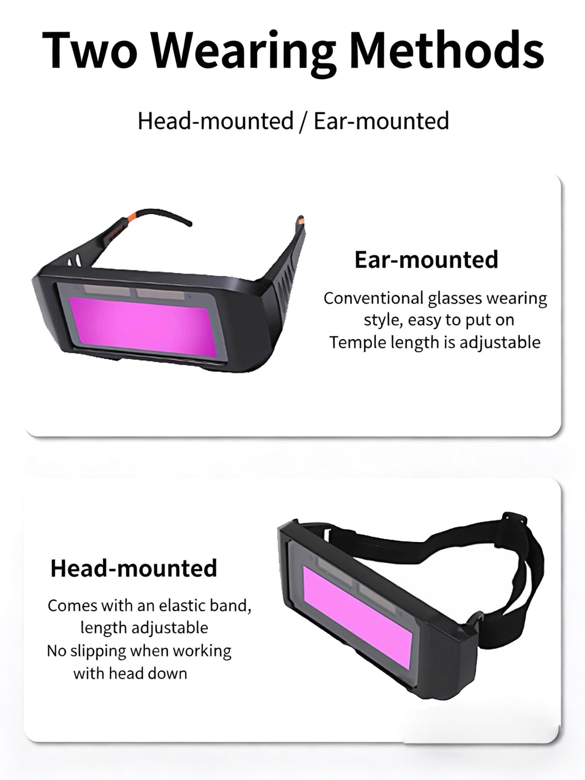 Auto Darkening Welding Glasses with Elastic Strap O5982