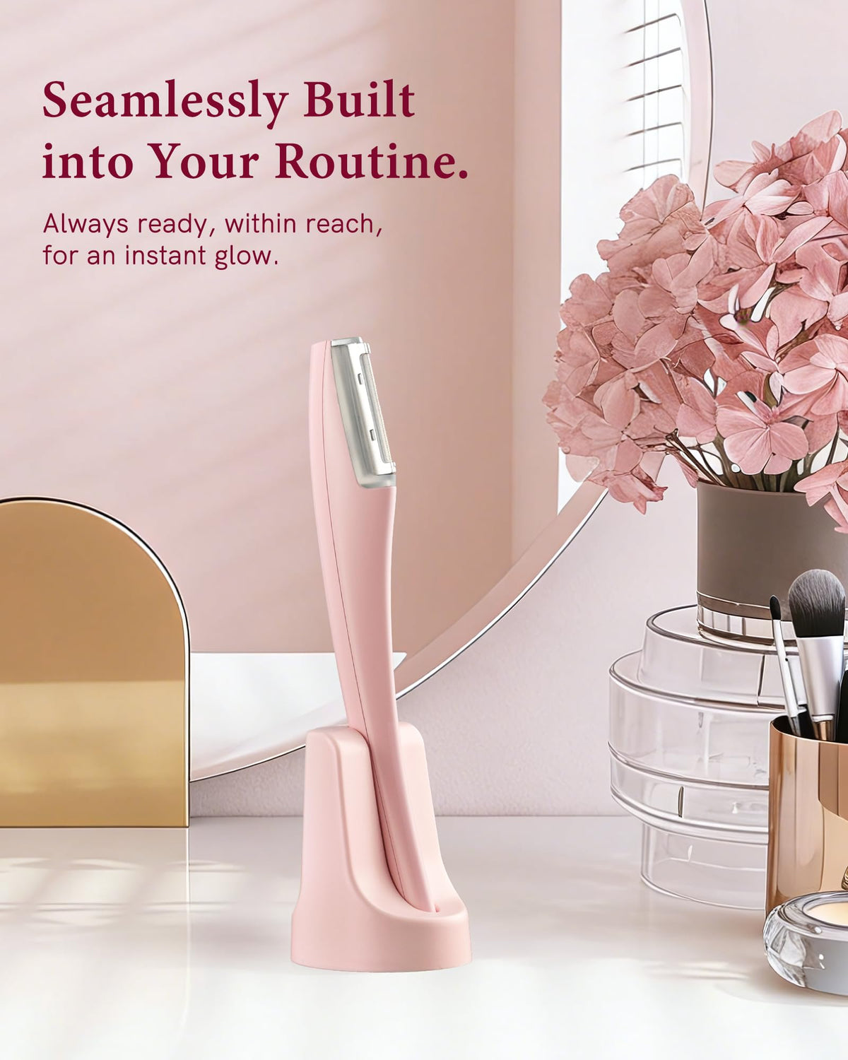 Electric Facial Razor with LED Light and 4 Replaceable Blades K1083
