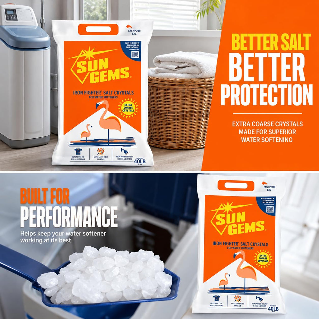 Water Softener Salt Crystals 40 lb 2 Pack P88327