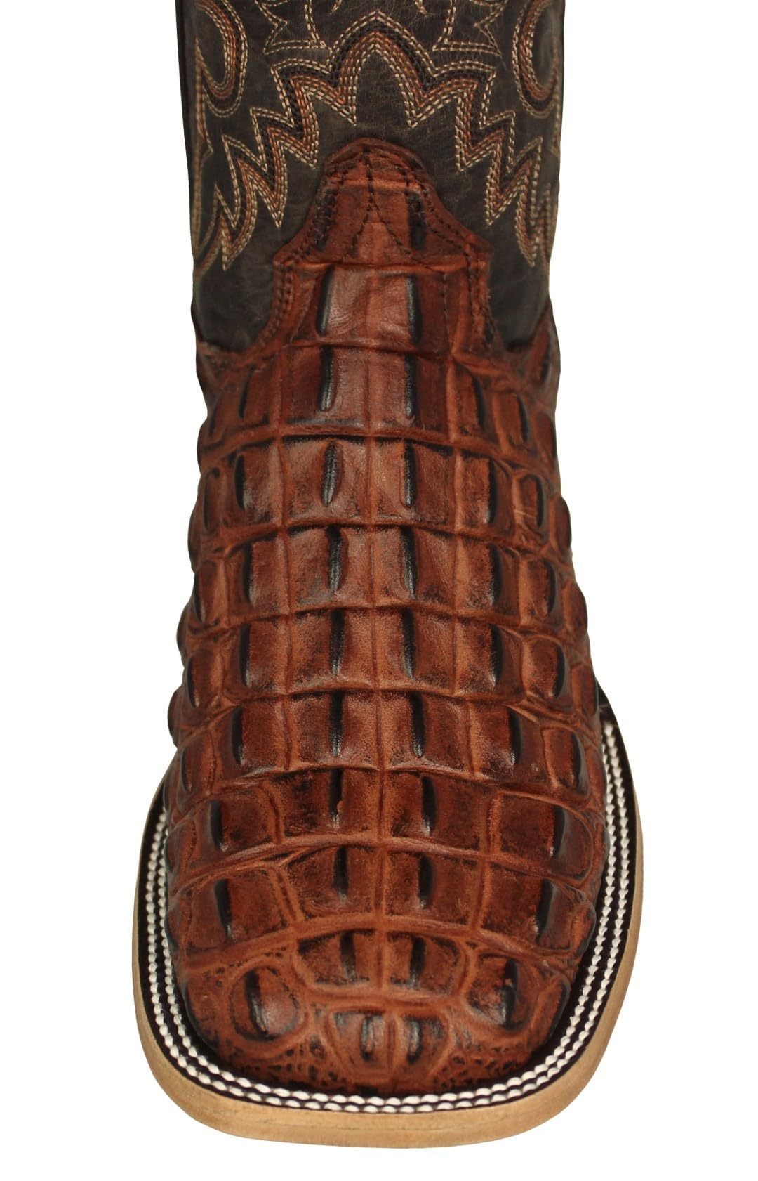 Cognac Leather Cowboy Boots Z263