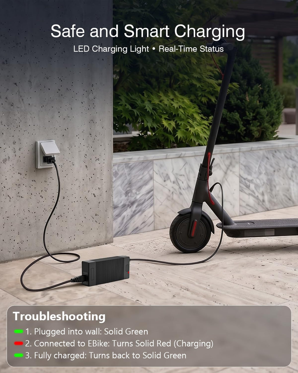 42V 2A Electric Scooter Charger P168