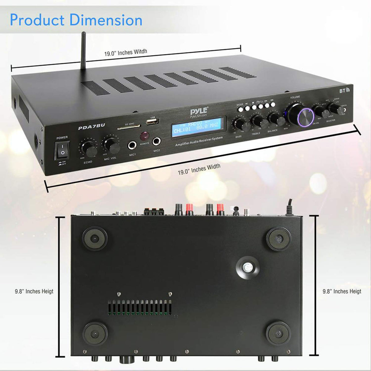 200 Watts 5 Channels Bluetooth Home Theater Amplifier C24113
