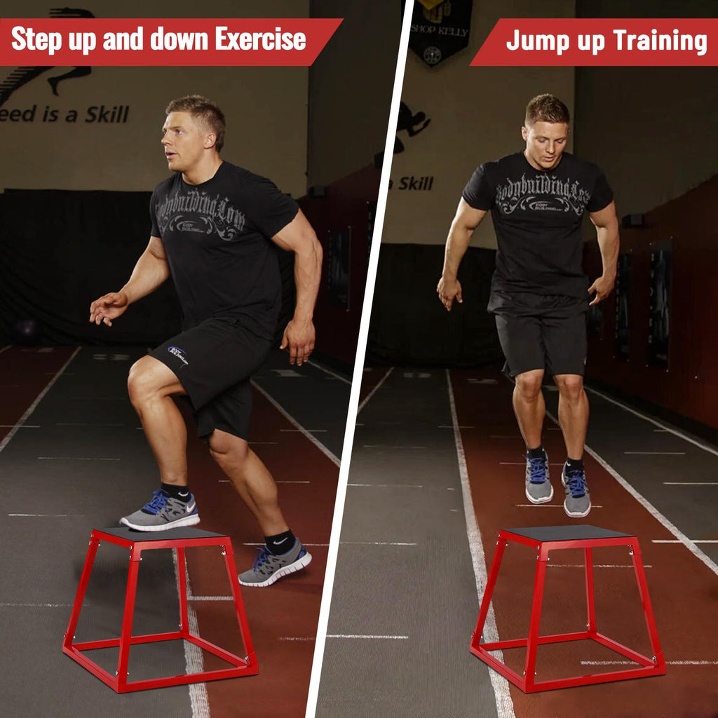 Adjustable Steel Plyometric Jump Box Set Y958943