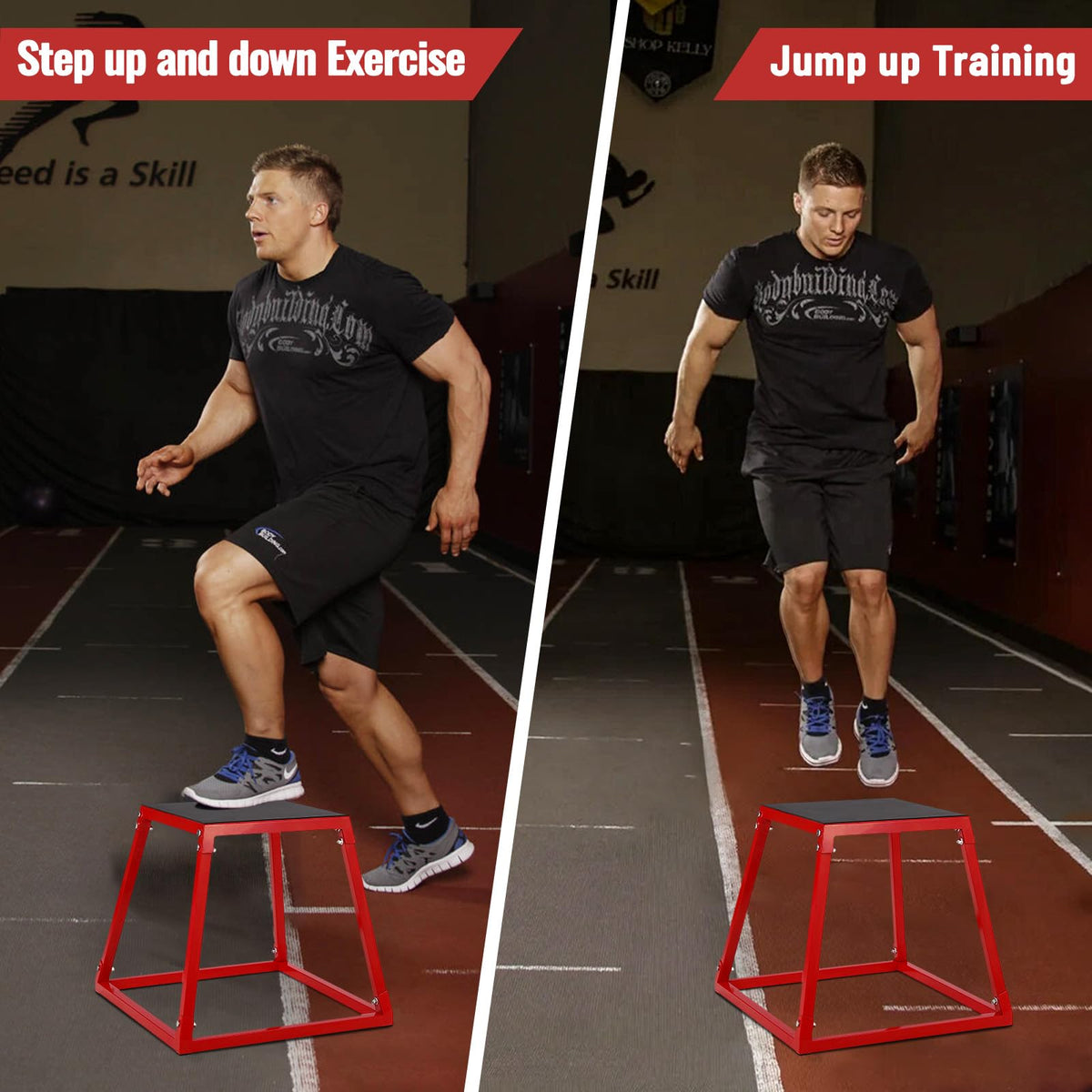Adjustable Steel Plyometric Jump Box Set Y958943
