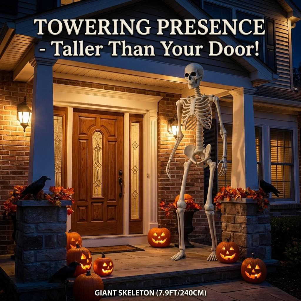 7.9FT Life Size Posable Skeleton E5459