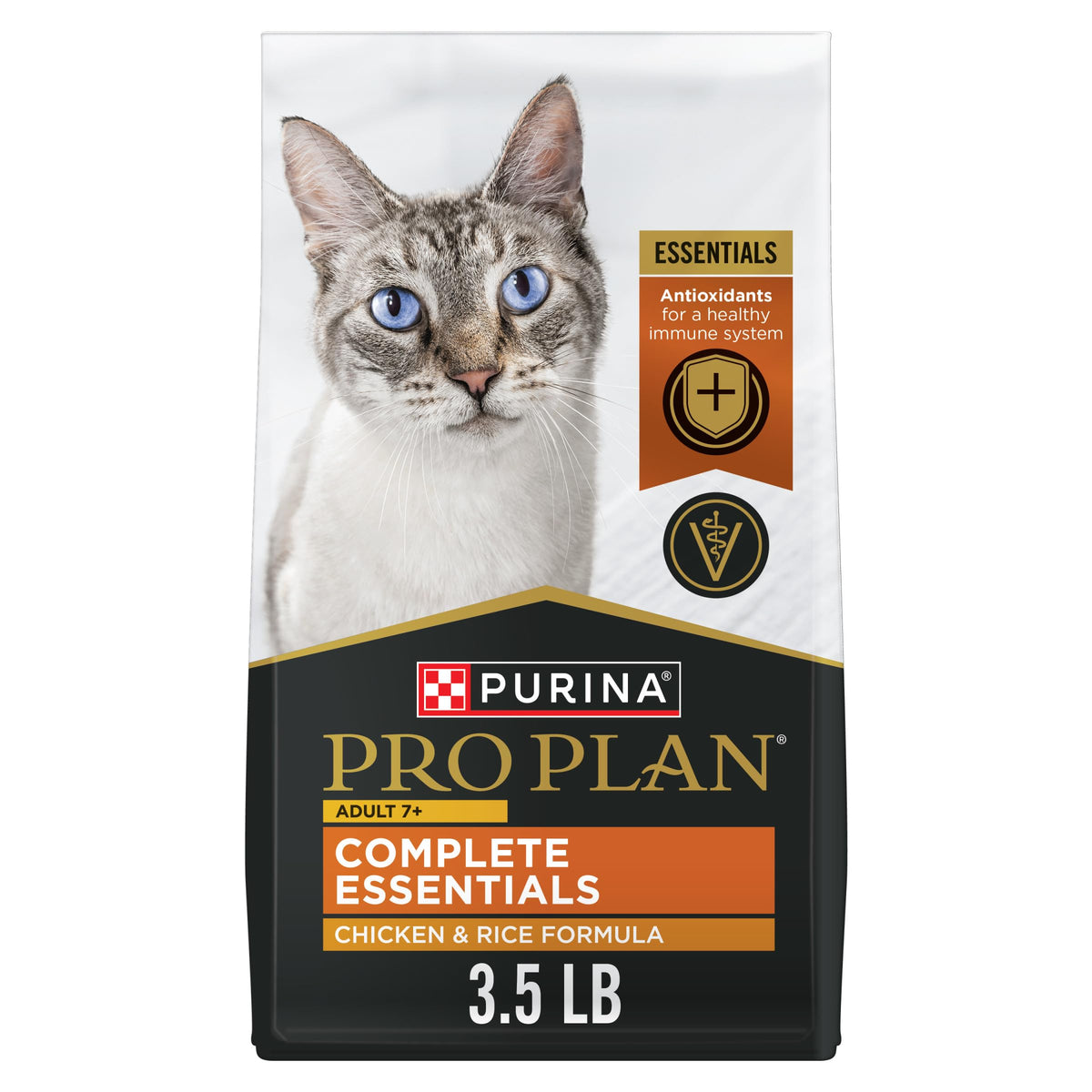 Senior Dry Cat Food, Chicken & Rice, 3.5 lb Bag U77440