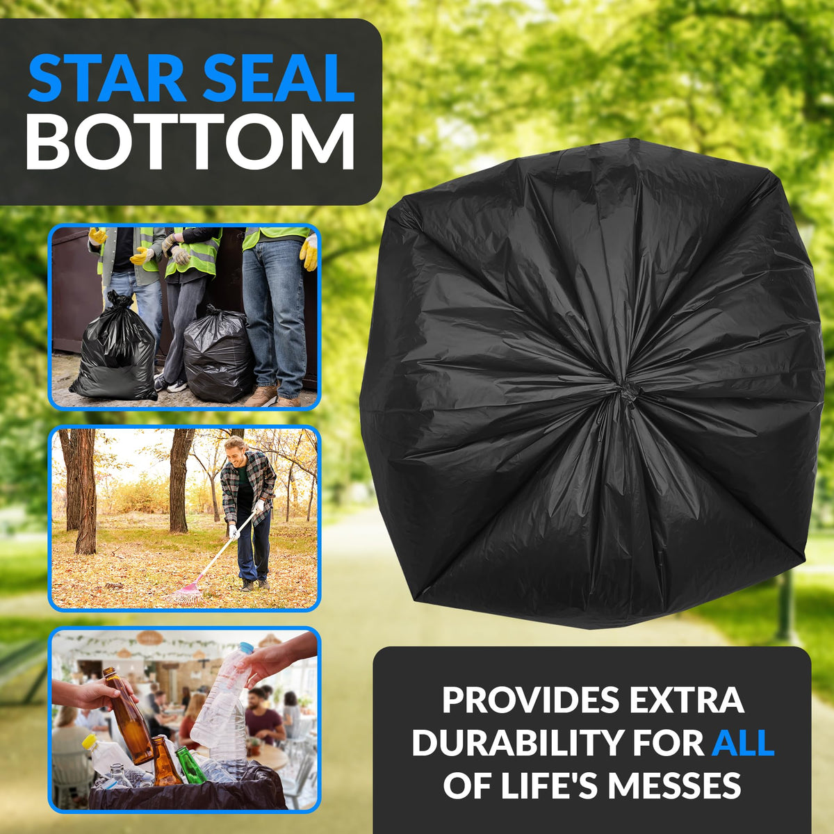 45 Gallon Heavy Duty Trash Bags T337