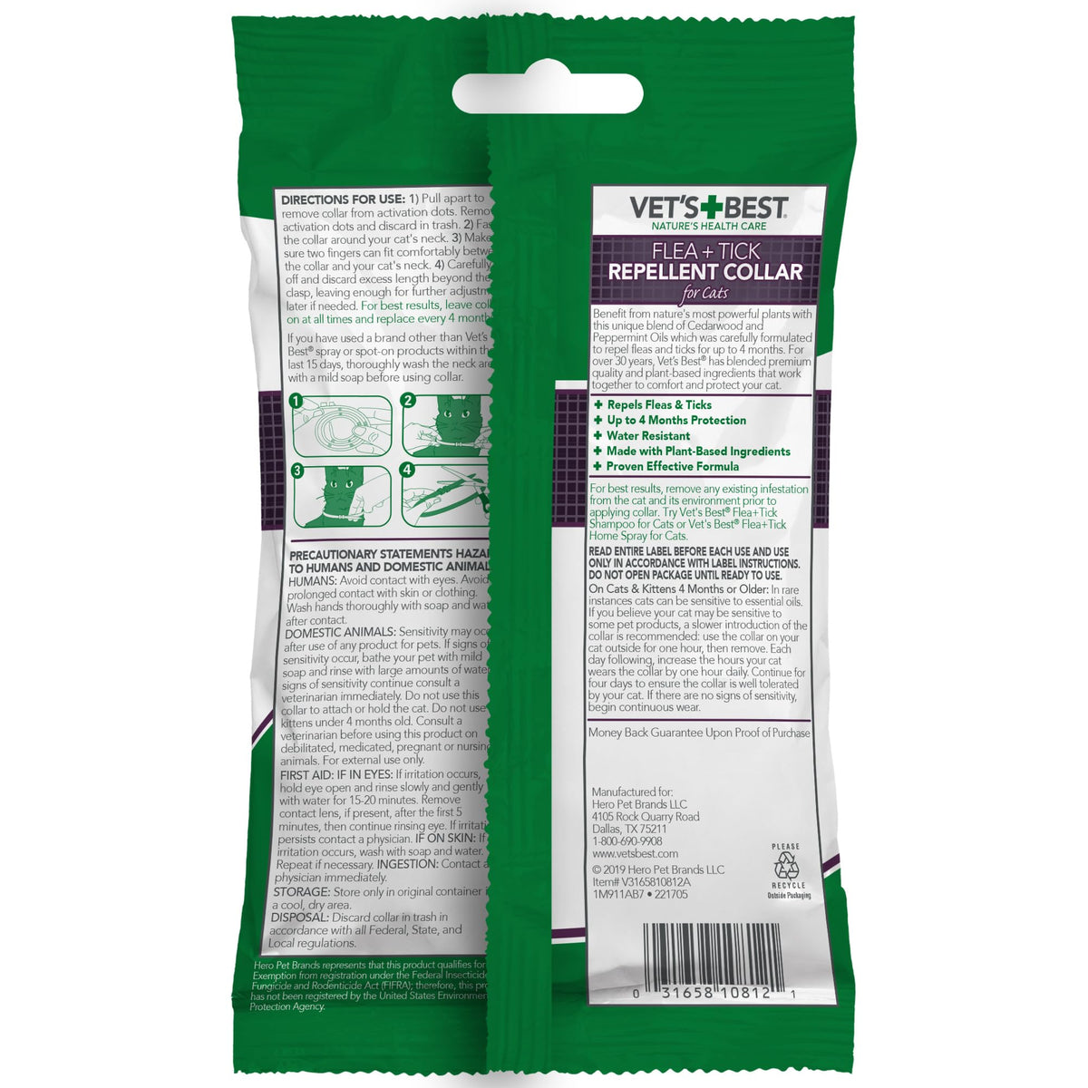 Adjustable Flea & Tick Repellent Cat Collar J8020