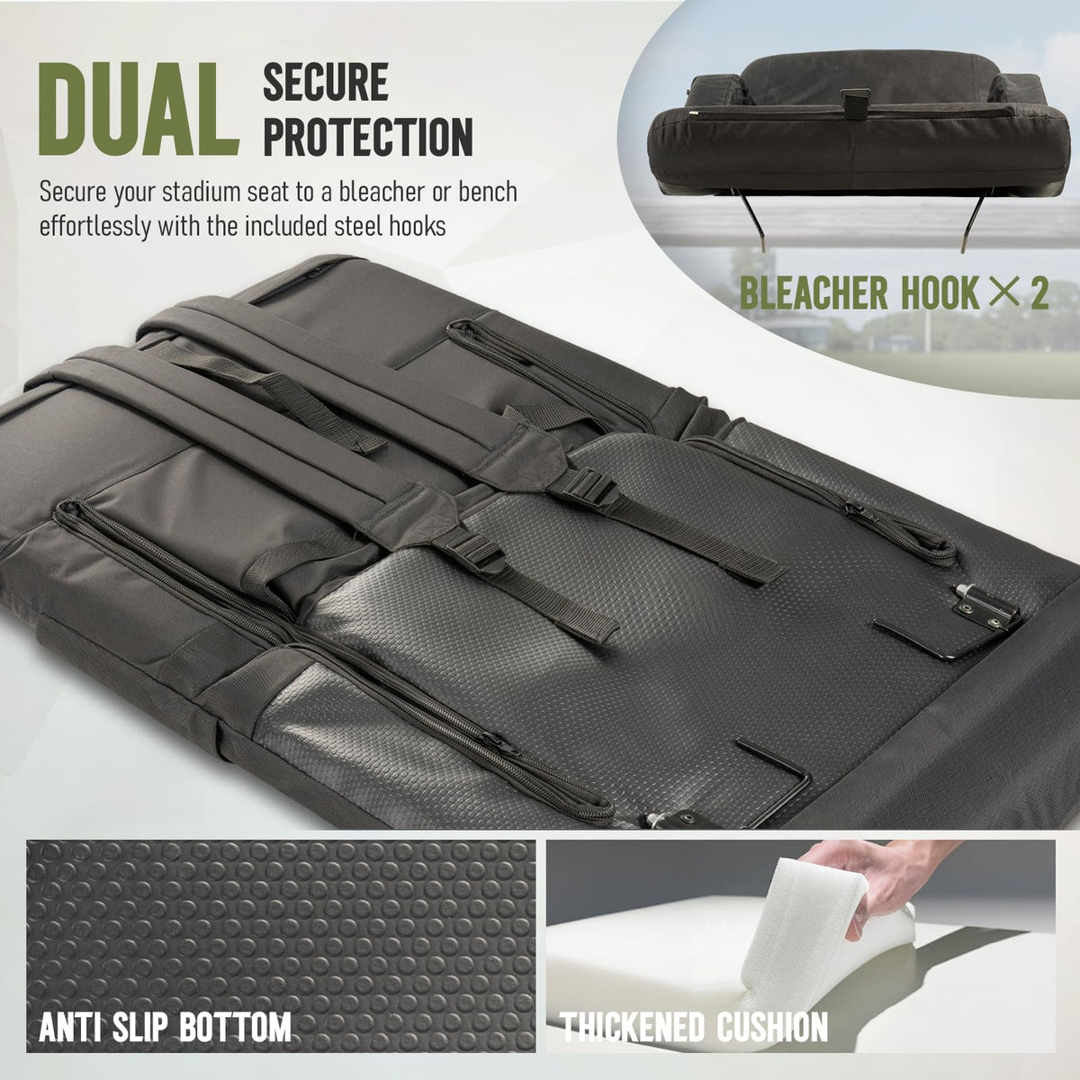 Stadium Seat with Back Support and Armrests W741008