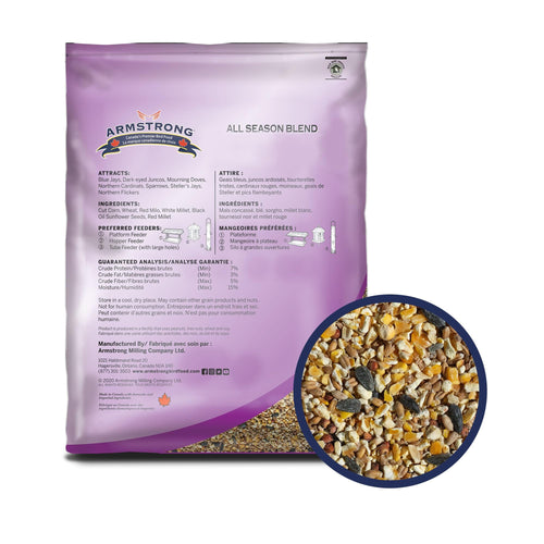 20 Pounds Bird Seed Blend with Cut Corn, Wheat, White & Red Millet, Black Oil Sunflower Seeds P300788