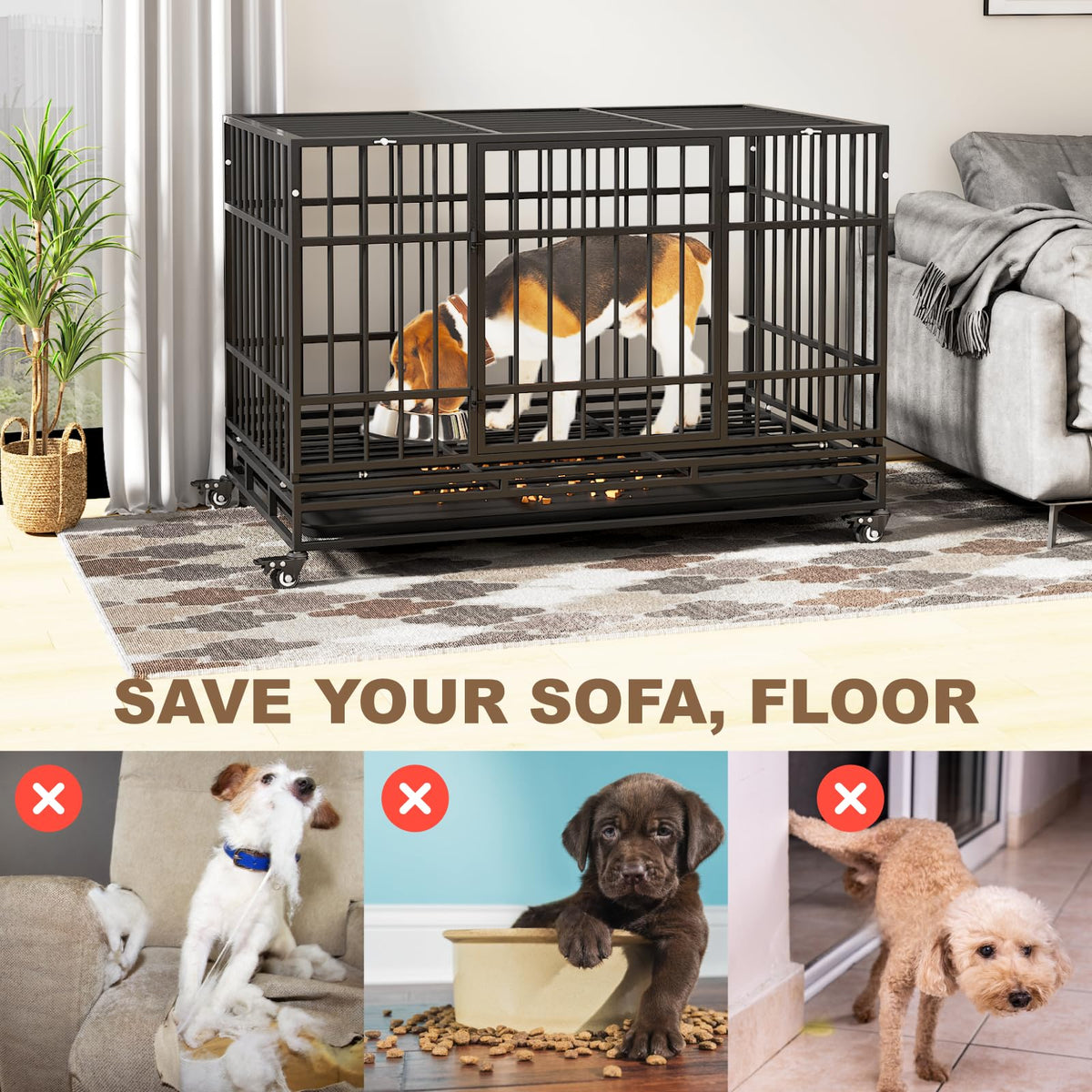 48 Inch Heavy Duty Dog Crates Y480