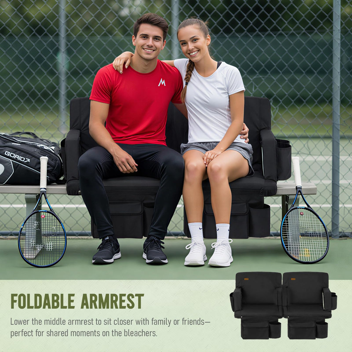 Stadium Seat with Back Support and Armrests W741008