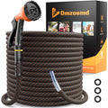3/4" Flexible Non-Expandable Garden Hose with 10 Function Nozzle, 100ft O786