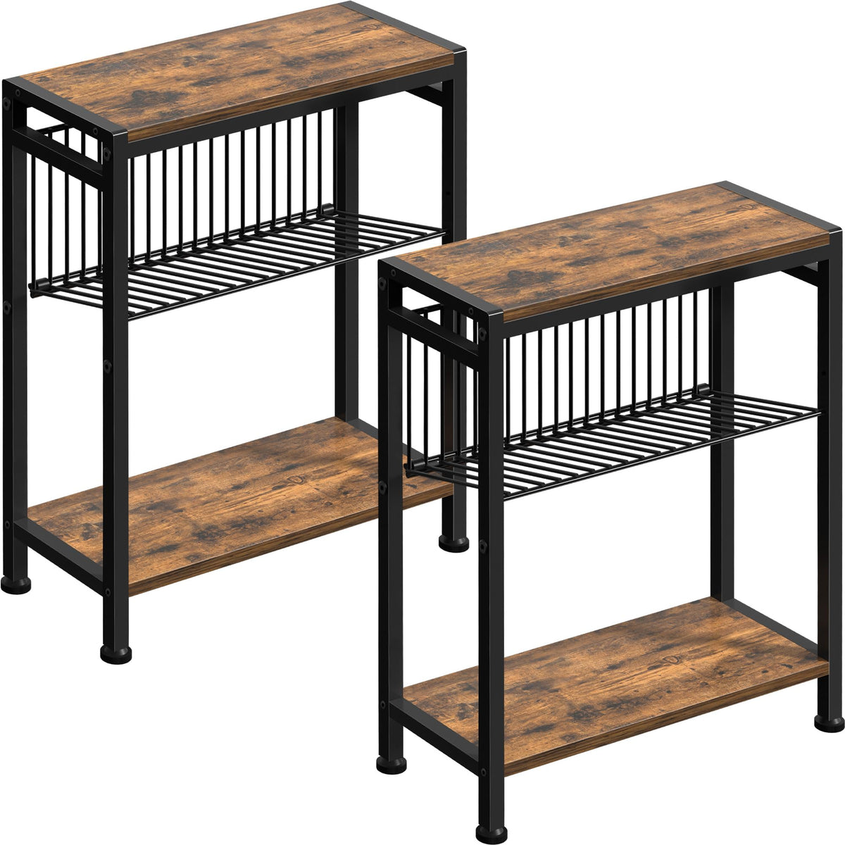 3-Tier Narrow Side Table Set of 2 B70180
